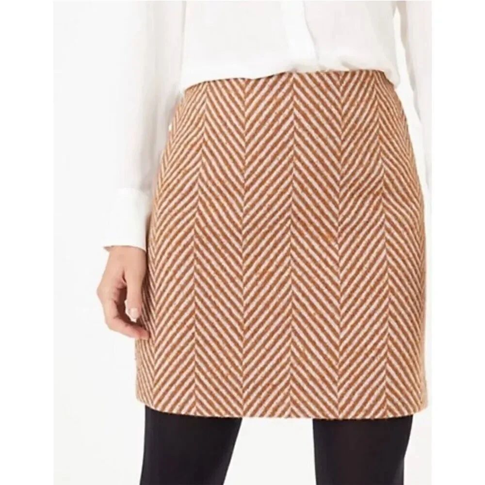 ✨Marks & Spencer Tweed Wool Blend A-Line Mini Sz 4 SKIRT✨